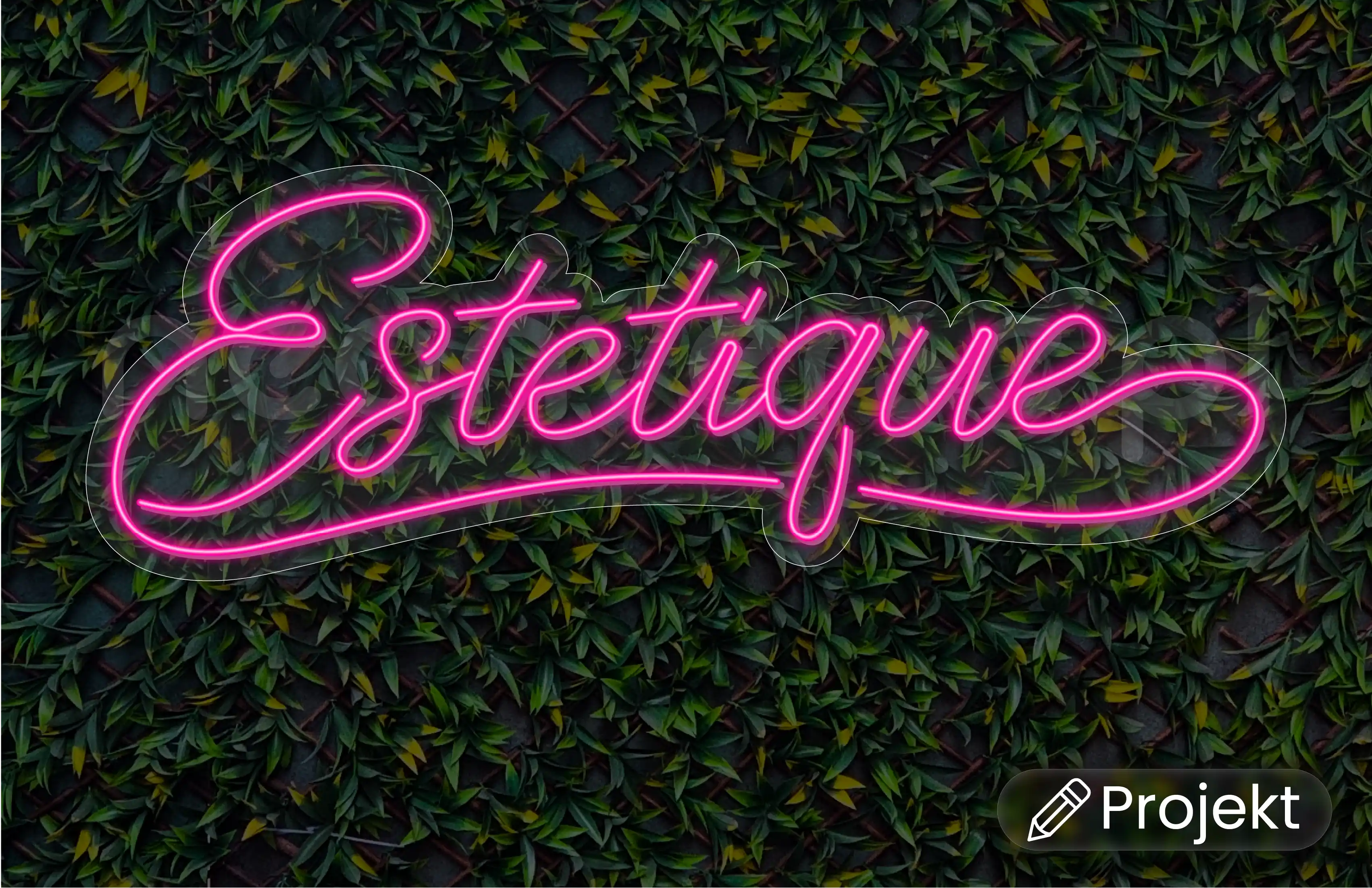 wizualizacja neonu Estetique