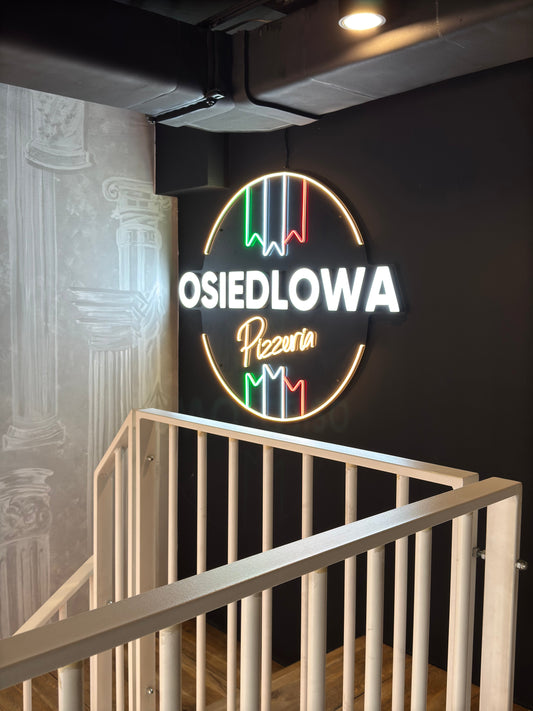 neon LED w pizzerii