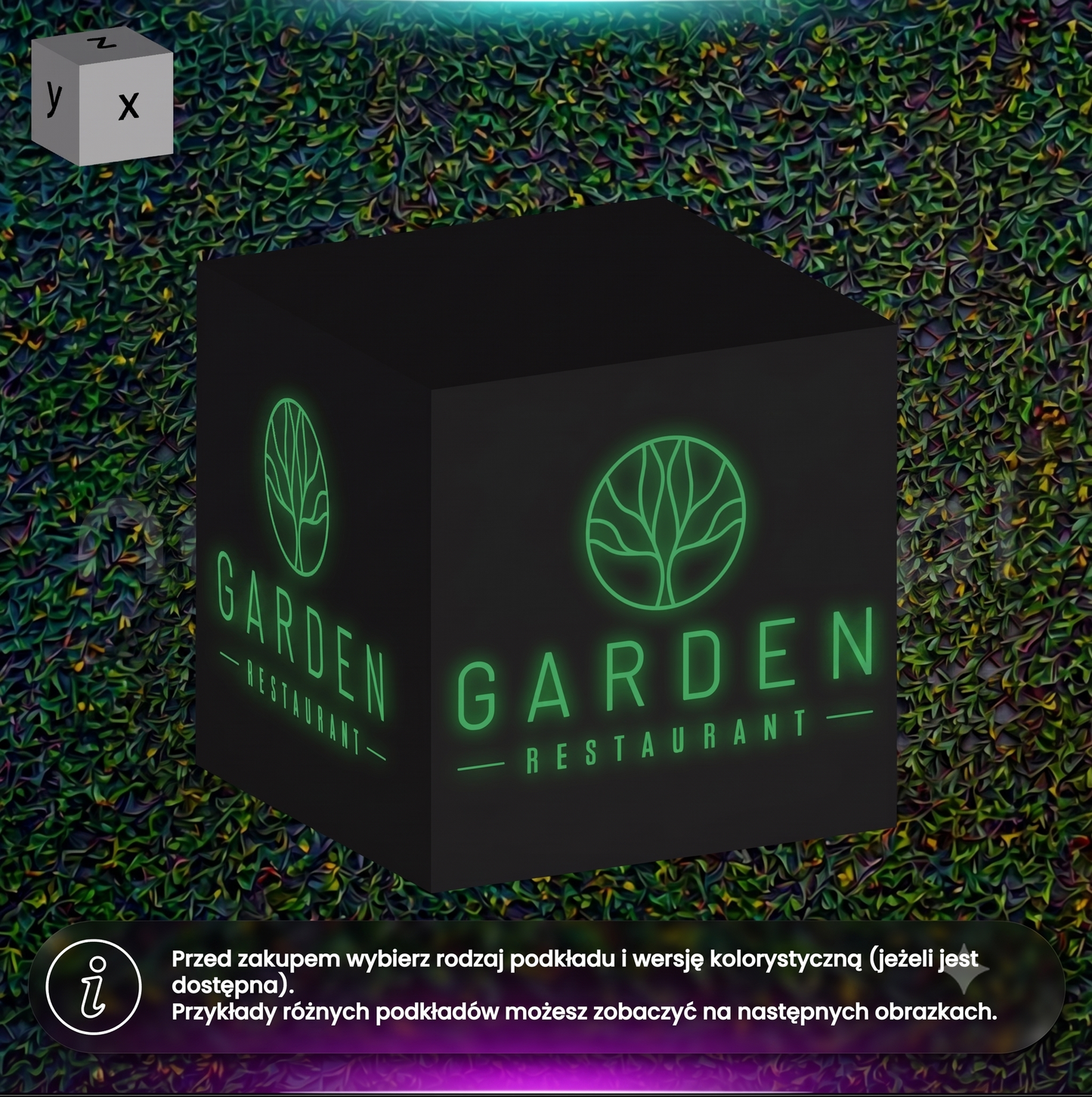 Garden Restaurant - kaseton 3way na zewnątrz