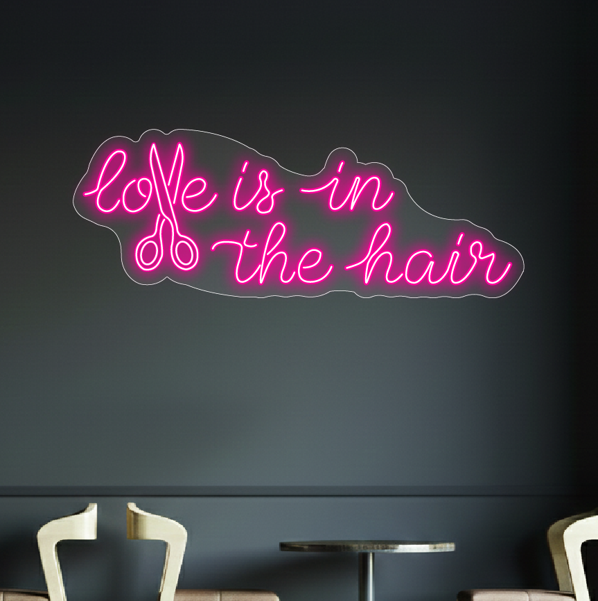 Love is in the hair - neon LED