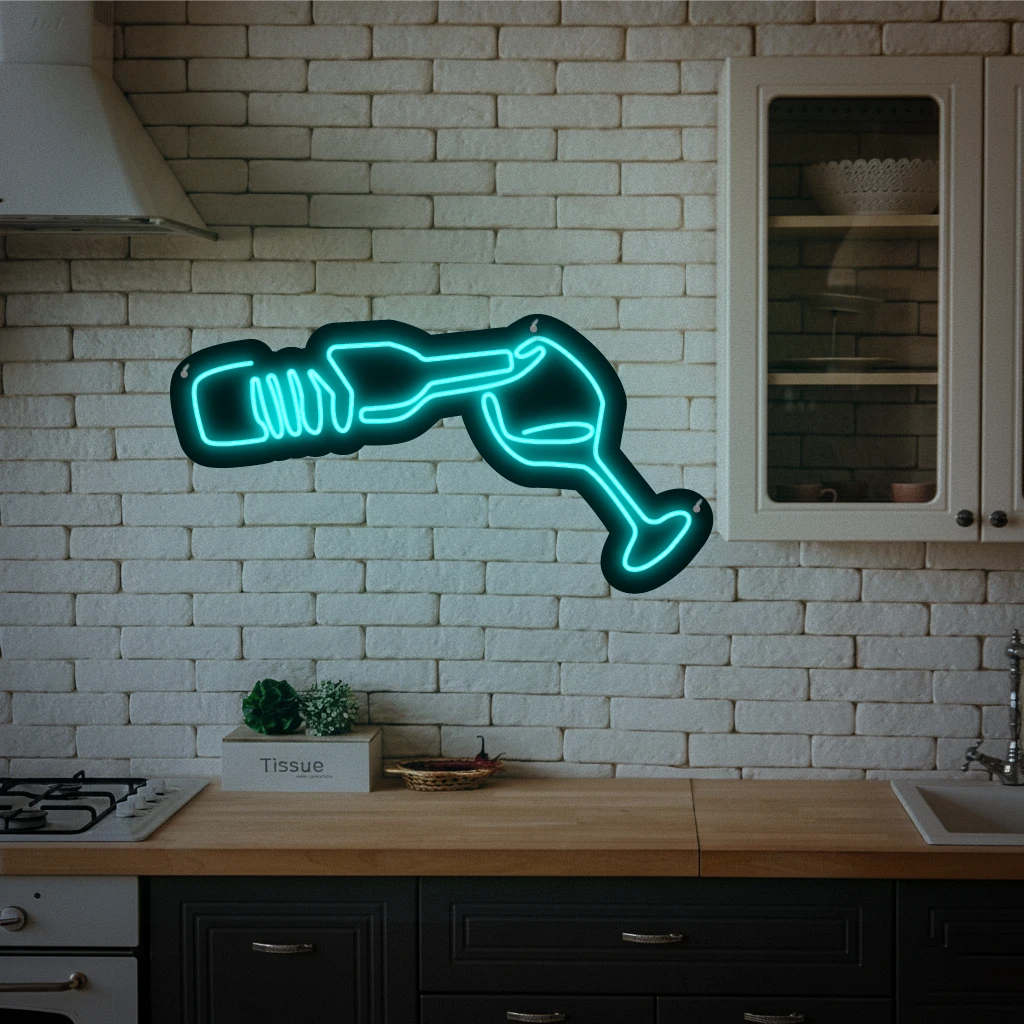 Wino kieliszek - Neon Led