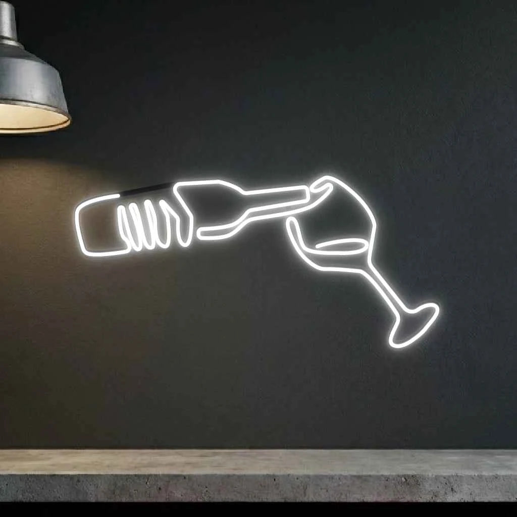 Wino kieliszek - Neon Led