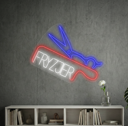 Fryzjer - neon LED