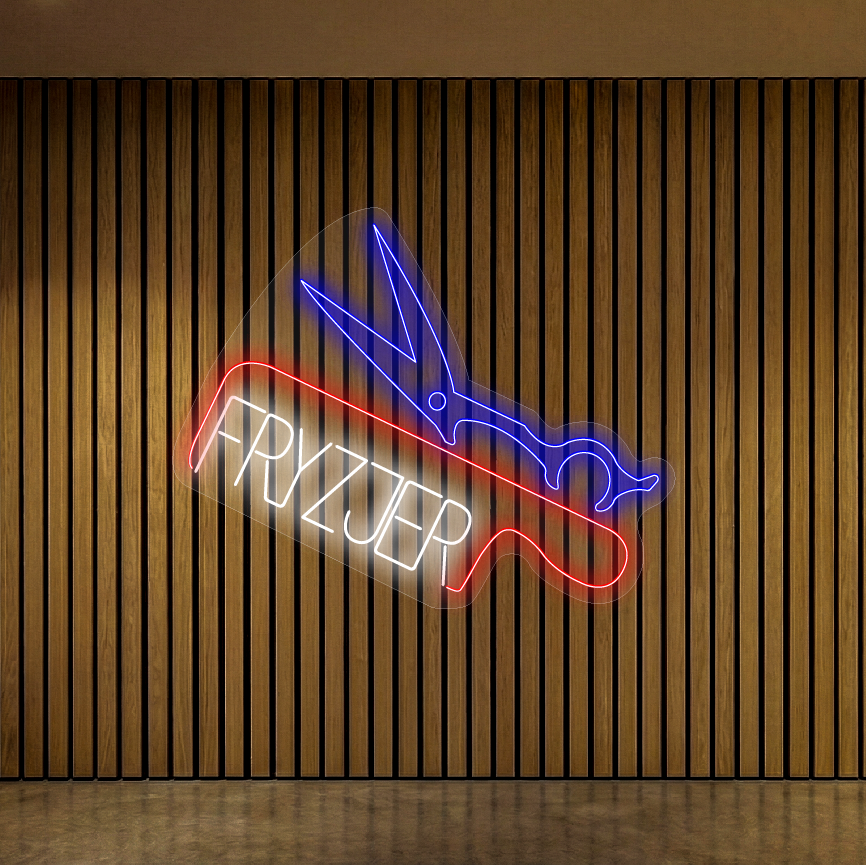 Fryzjer - neon LED