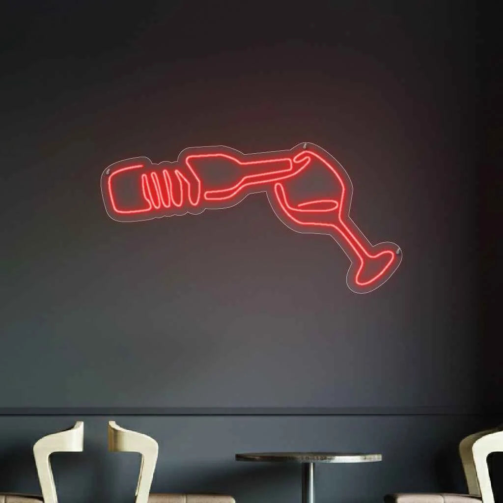 Wino kieliszek - Neon Led