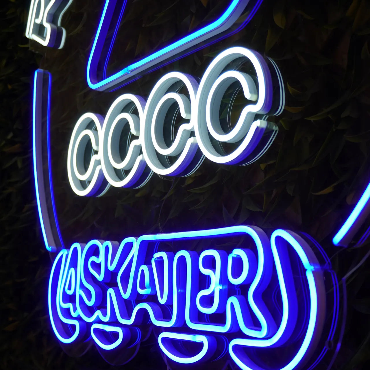 neon led wykonany na zamówienie dla rolkowiska