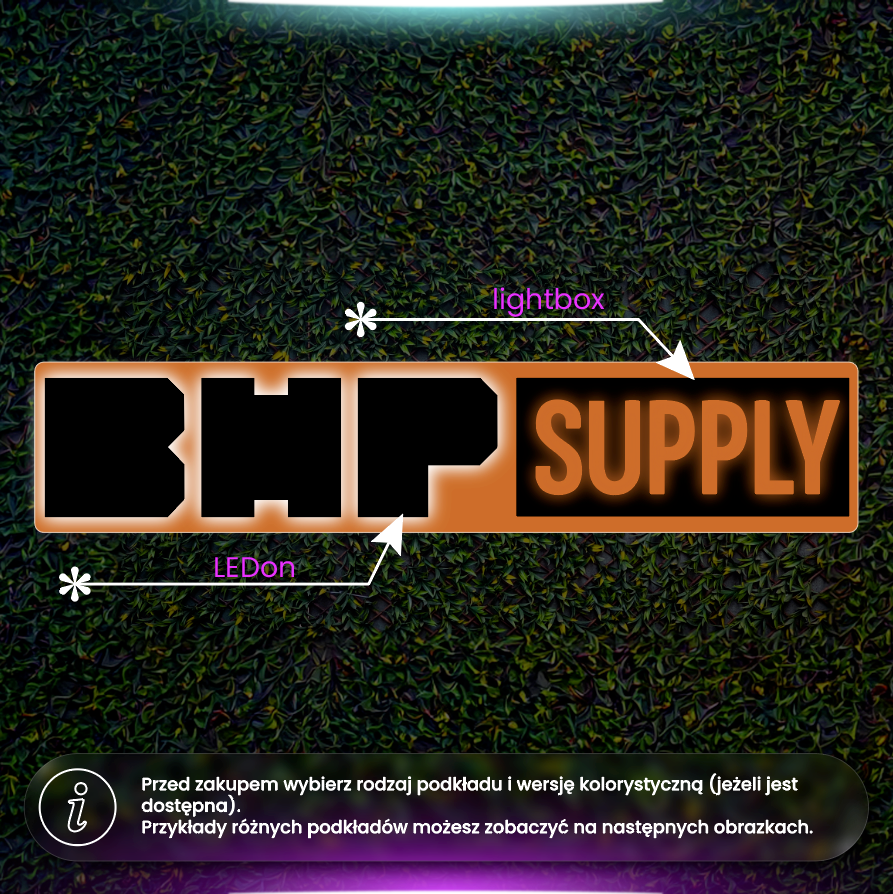 BHP Supply z literami halo