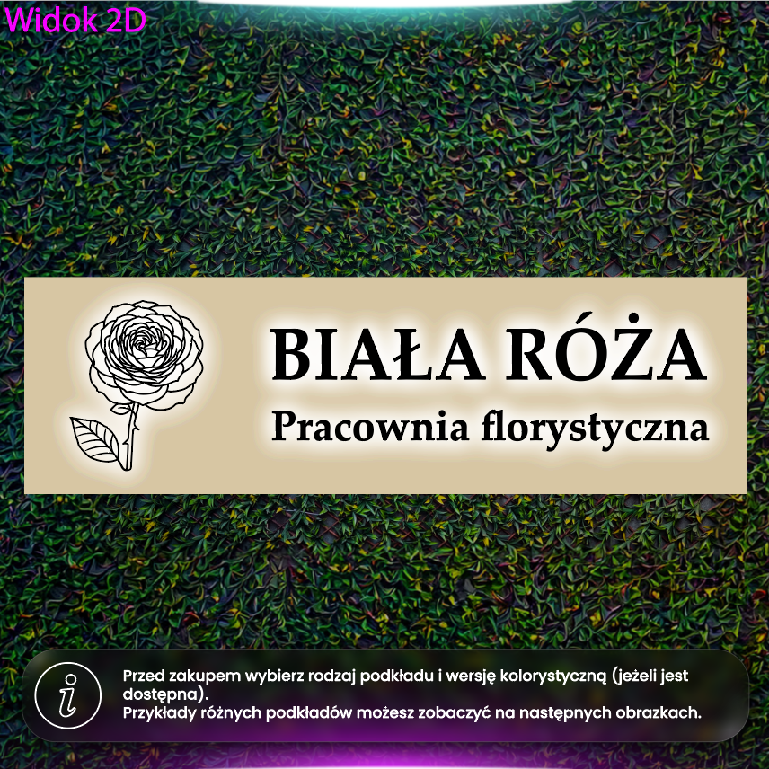 Biała Róża Pracownia Florystyczna - kaseton LED