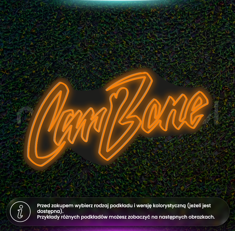 CarBone - neon LED z wtyczkami UE/USA