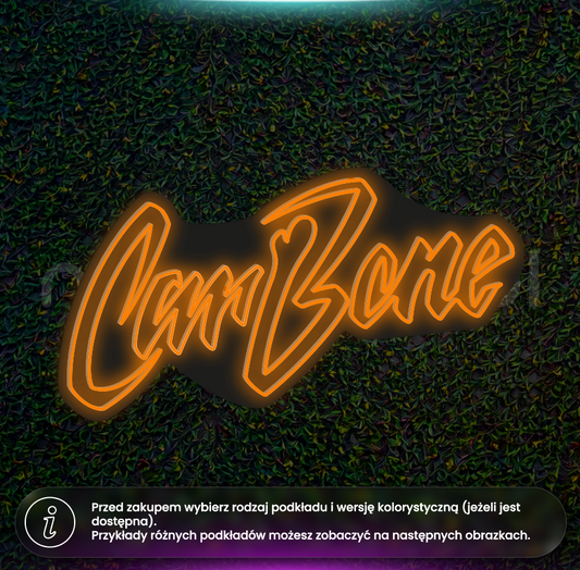CarBone - neon LED z wtyczkami UE/USA