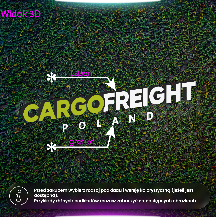 Cargofreight - LEDon + grafika z plexi