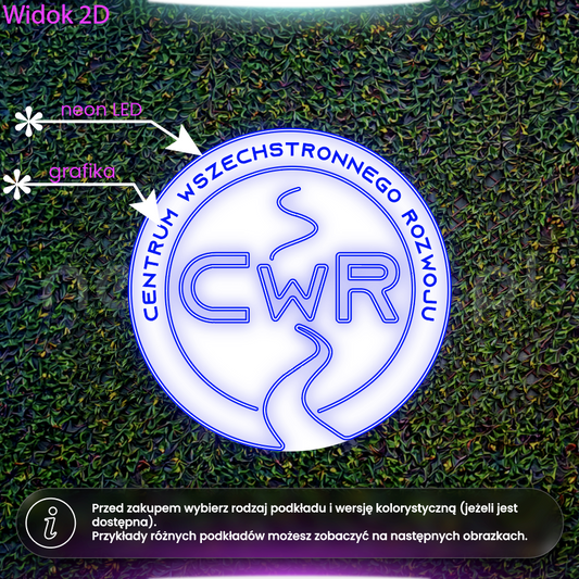 Centrum wszechstronnego rozwoju - neon LED z grafiką