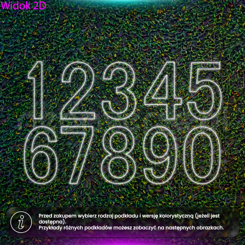 Cyfra 100cm wysokości - neon LED