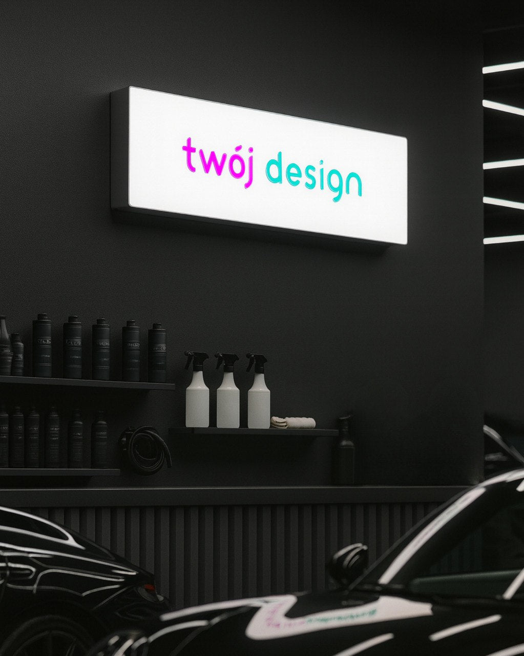 Neony LED lightbox z Twoją grafiką prostokątny różne rozmiary