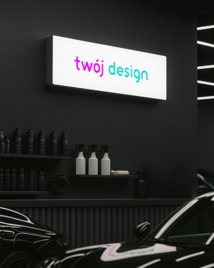 Neony LED lightbox z Twoją grafiką prostokątny różne rozmiary