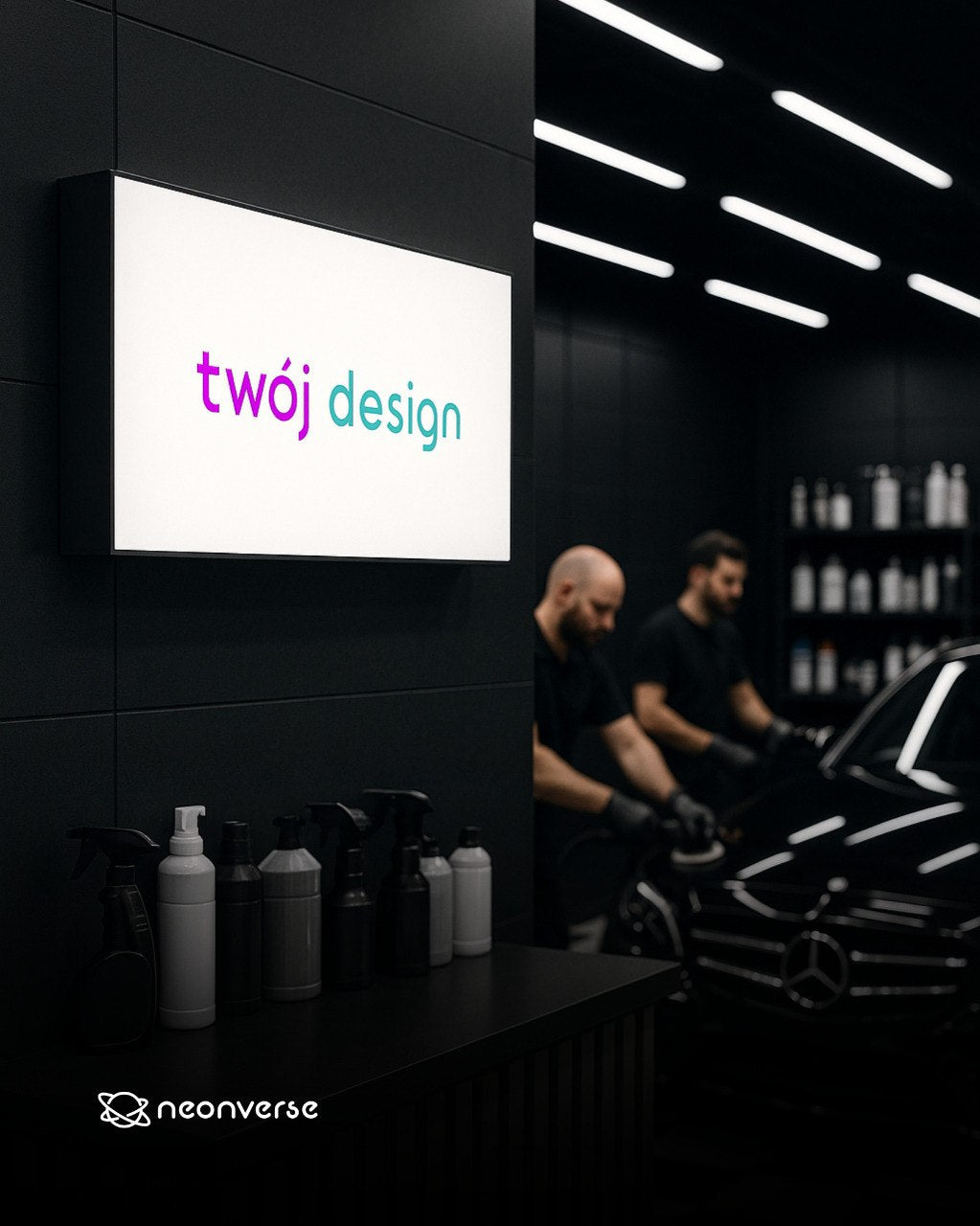 Neony LED lightbox z Twoją grafiką prostokątny różne rozmiary