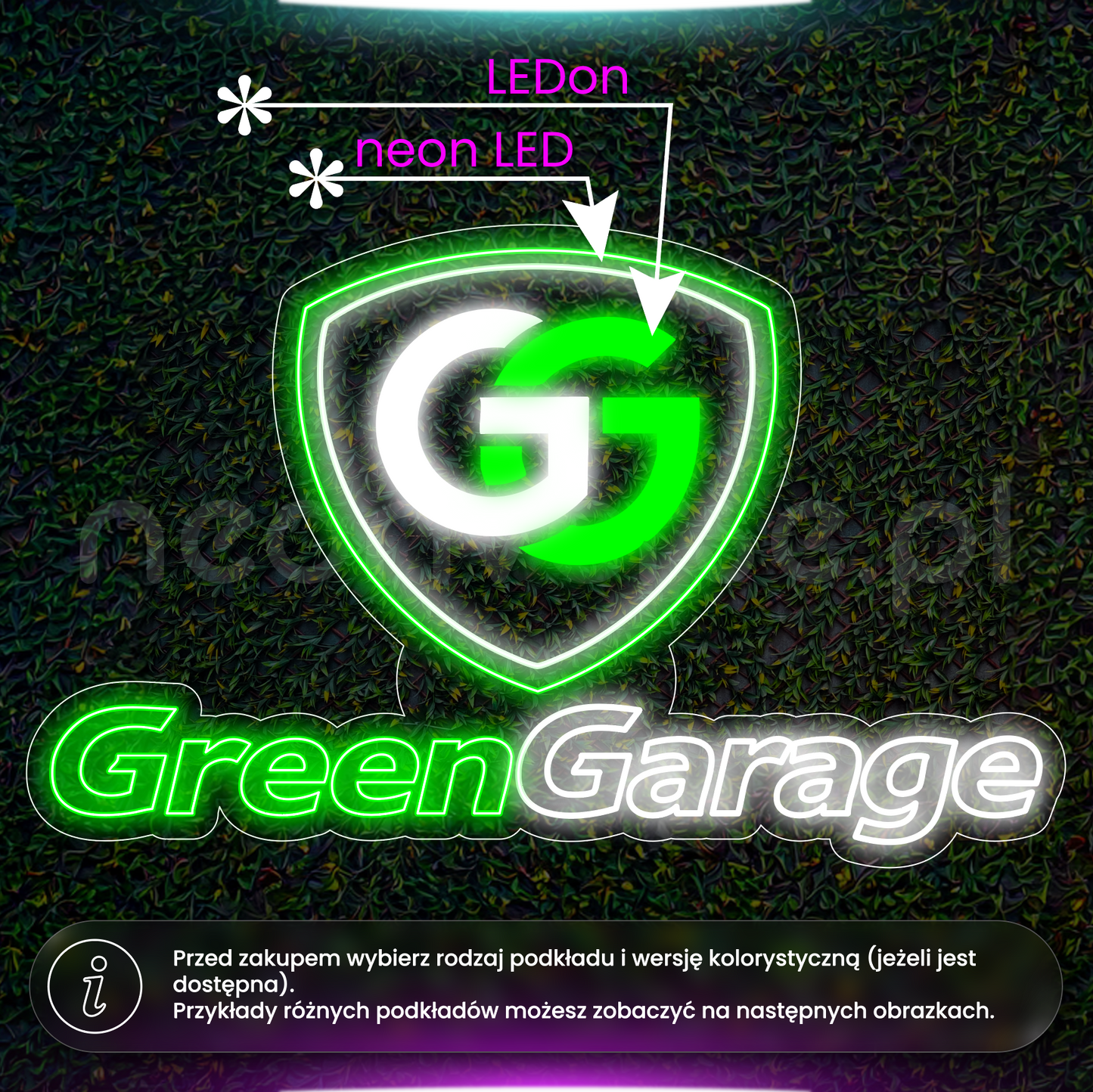 Green Garage neon