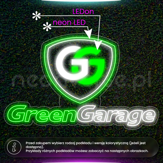 Green Garage neon