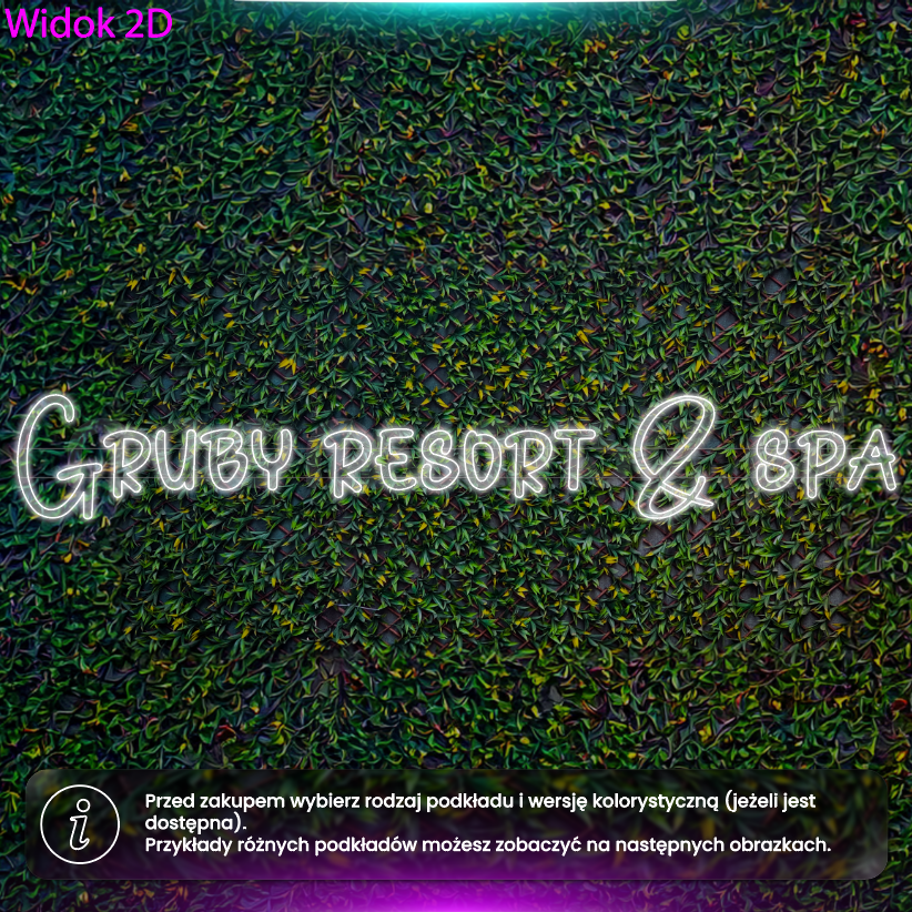 Gruby Resort & Spa - neon LED