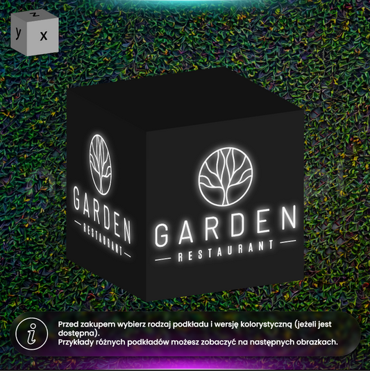 Garden Restaurant - kaseton 3way na zewnątrz