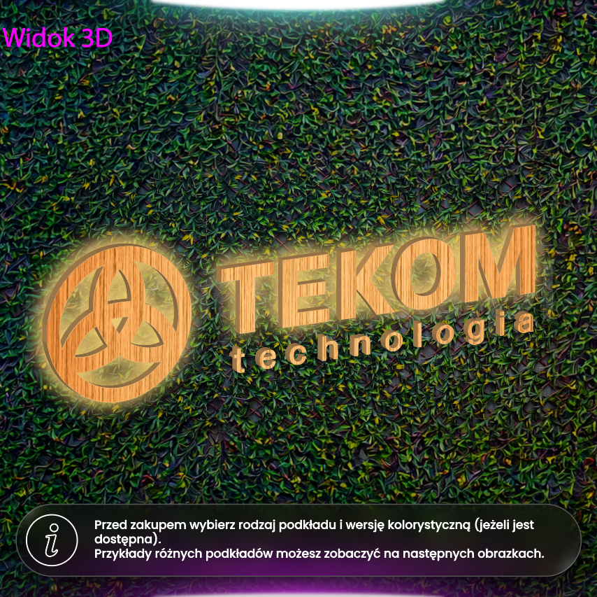 Tekom technologia - litery halo