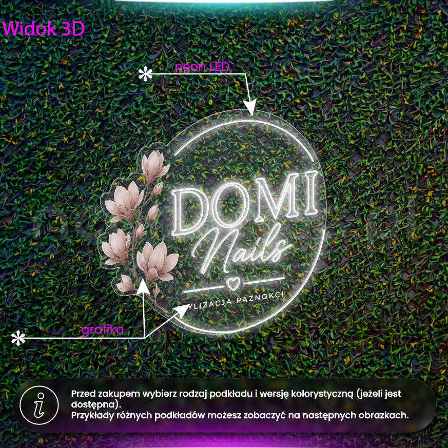 Domi Nails - neon LED