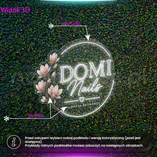 Domi Nails - neon LED