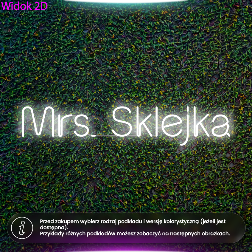 Mrs. Sklejka - neon LED