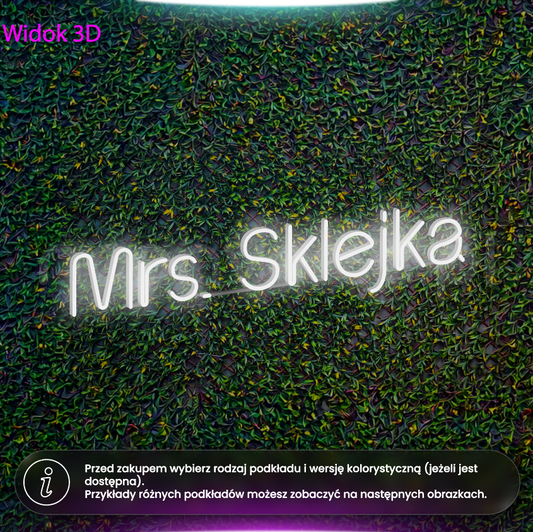Mrs. Sklejka - neon LED