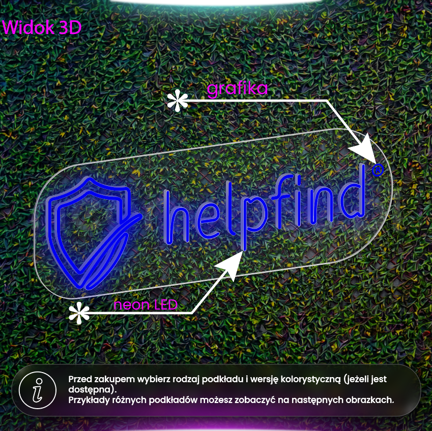 Helpfind - neon LED