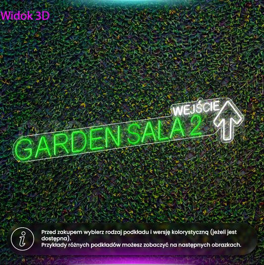 Garden sala 2 - neon LED