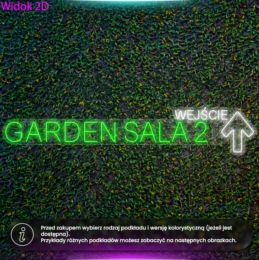 Garden sala 2 - neon LED