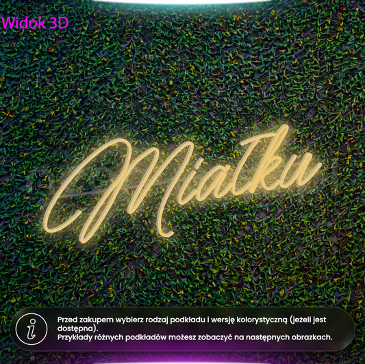 Miałku - neon LED