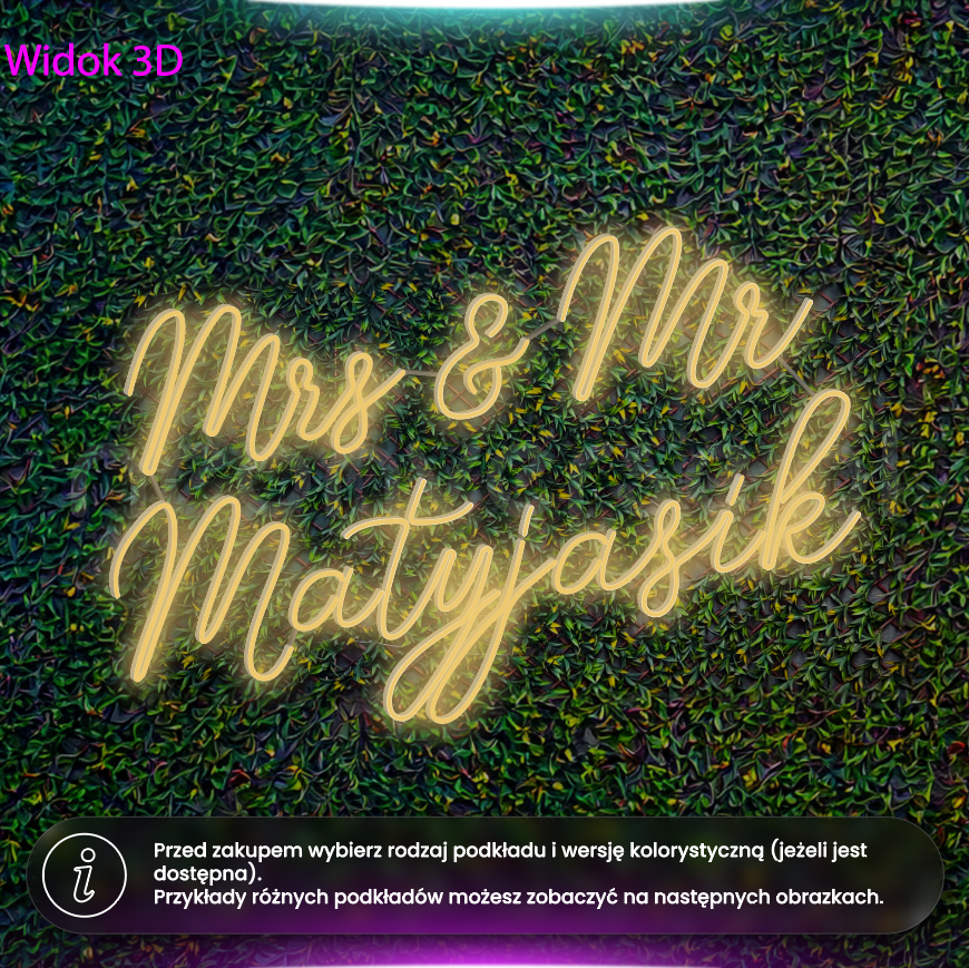 Mrs & Mr Matyjasik - neon LED