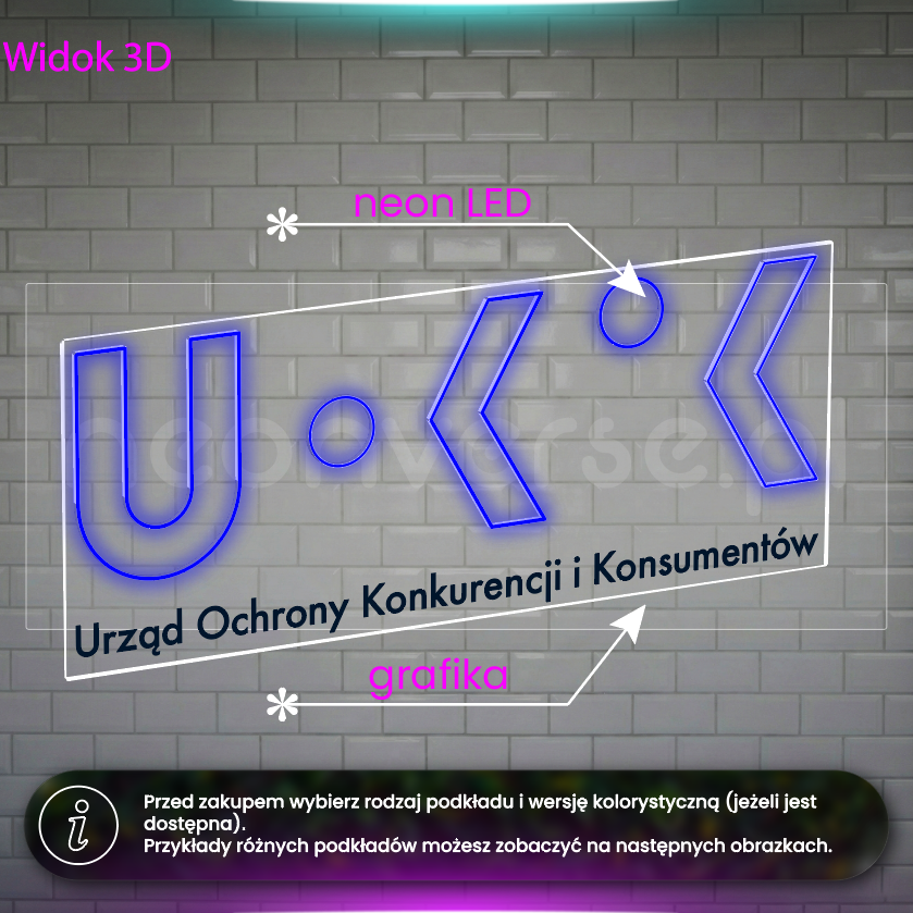 UOKiK - logo - neon LED