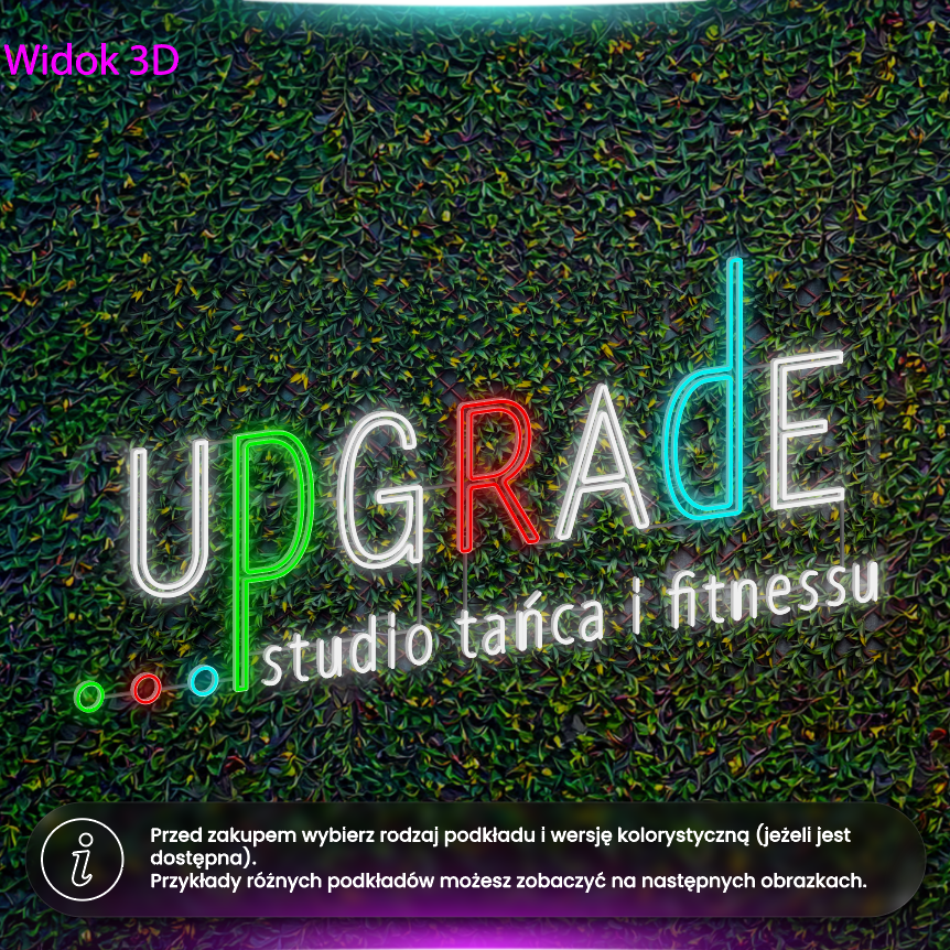 Upgrade studio tańca i fitnessu - neon LED