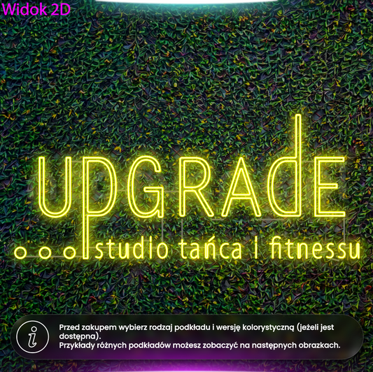 Upgrade studio tańca i fitnessu - wariant jednokolorowy - neon LED