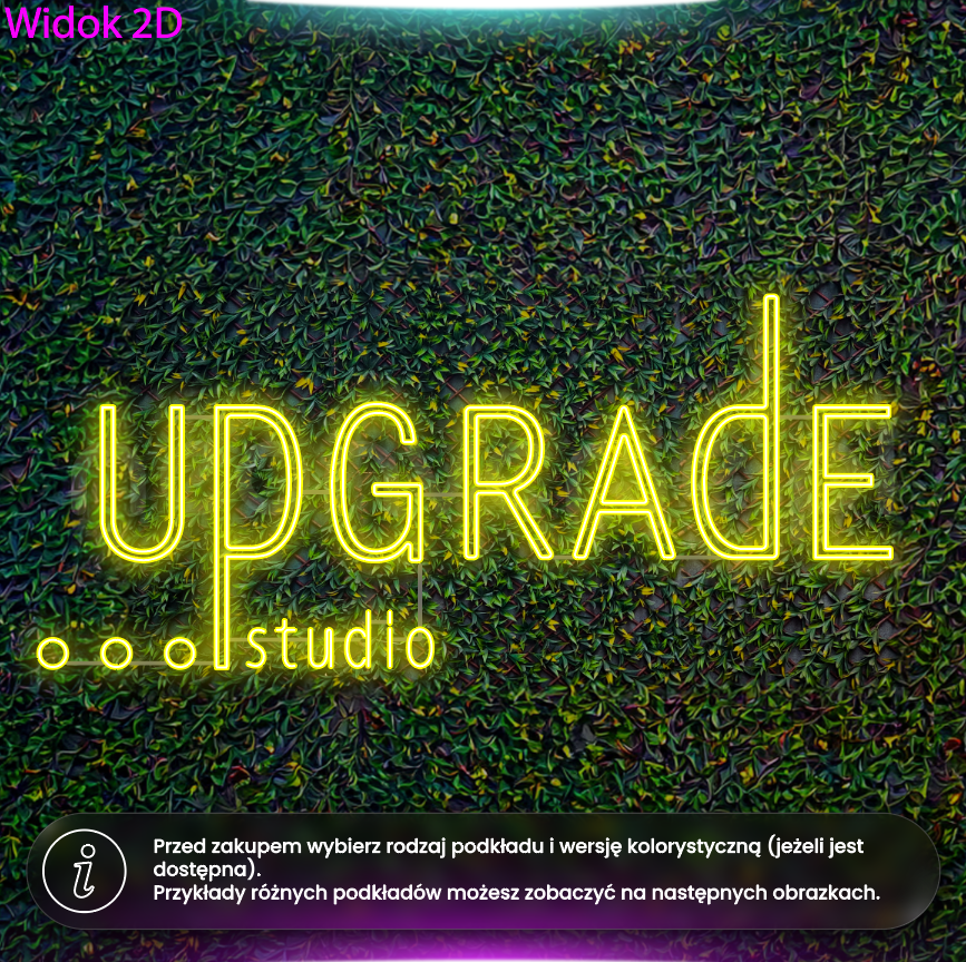 Upgrade studio - wariant z kropkami po lewej stronie - neon LED