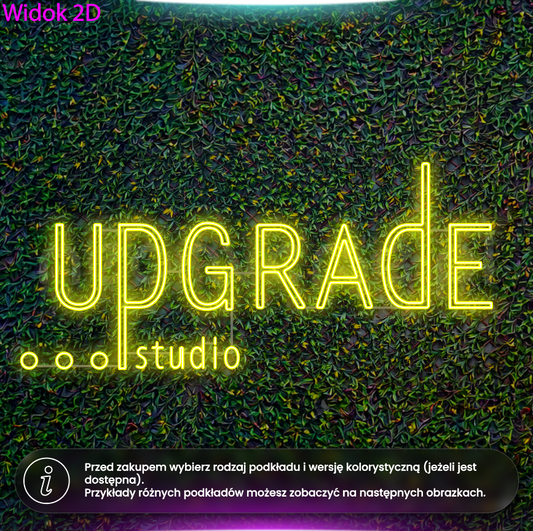 Upgrade studio - wariant z kropkami po lewej stronie - neon LED