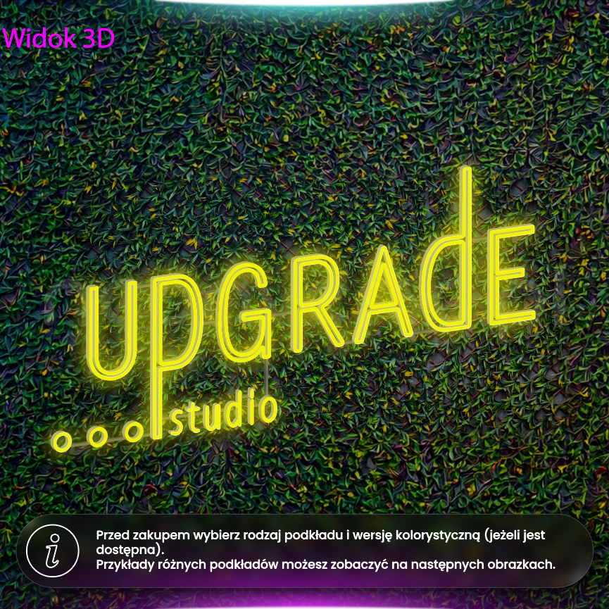 Upgrade studio - wariant z kropkami po lewej stronie - neon LED