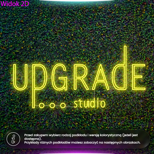 Upgrade studio - wariant z kropkami po prawej stronie - neon LED