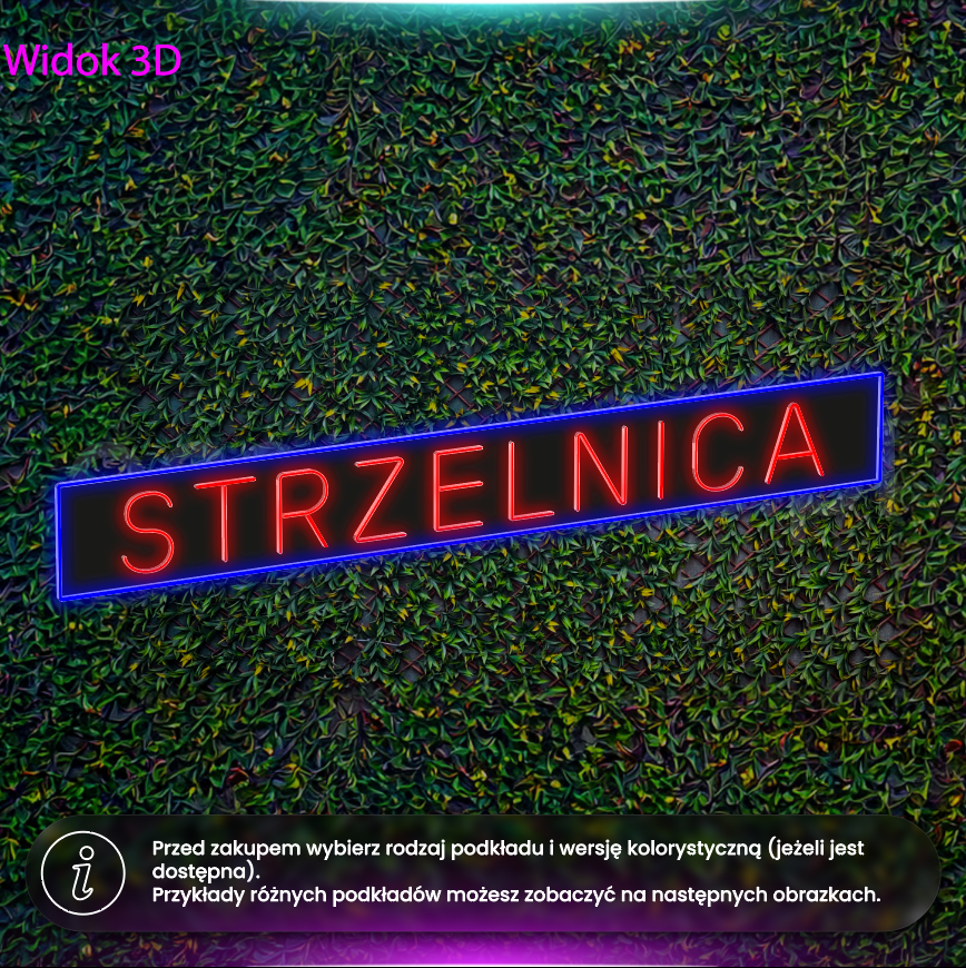 Strzelnica - neon LED
