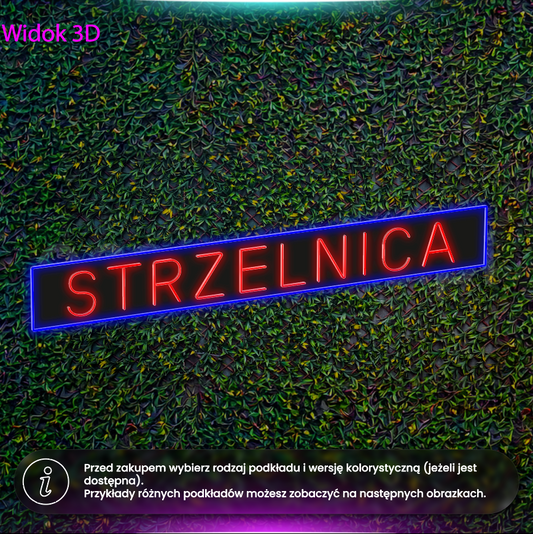Strzelnica - neon LED