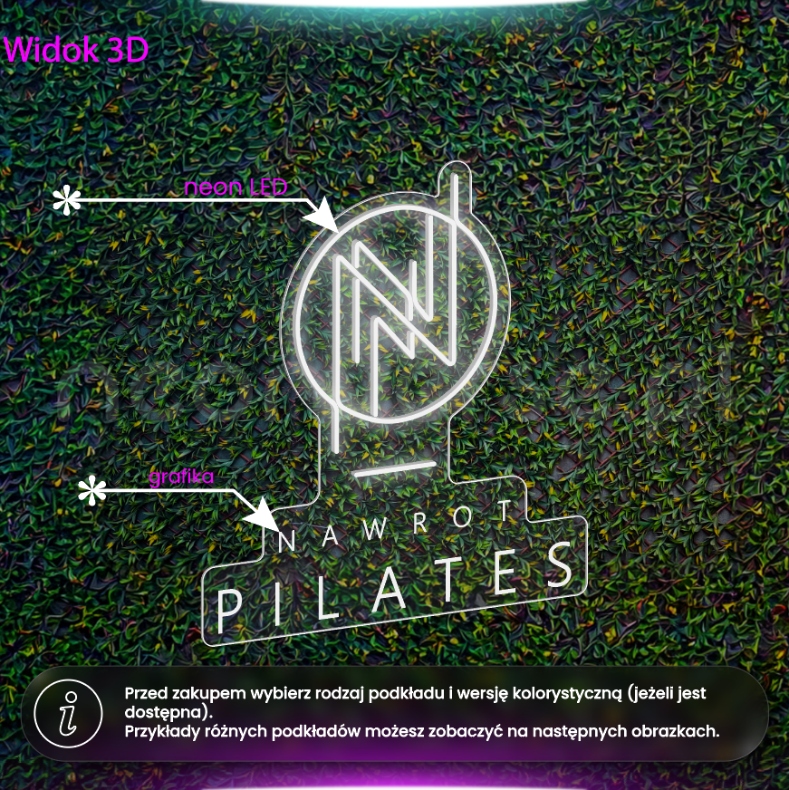 Nawrot Pilates - neon LED
