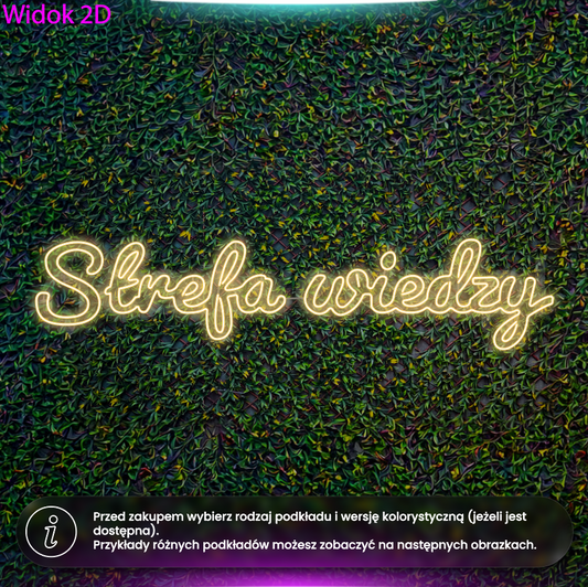 Strefa wiedzy - neon LED