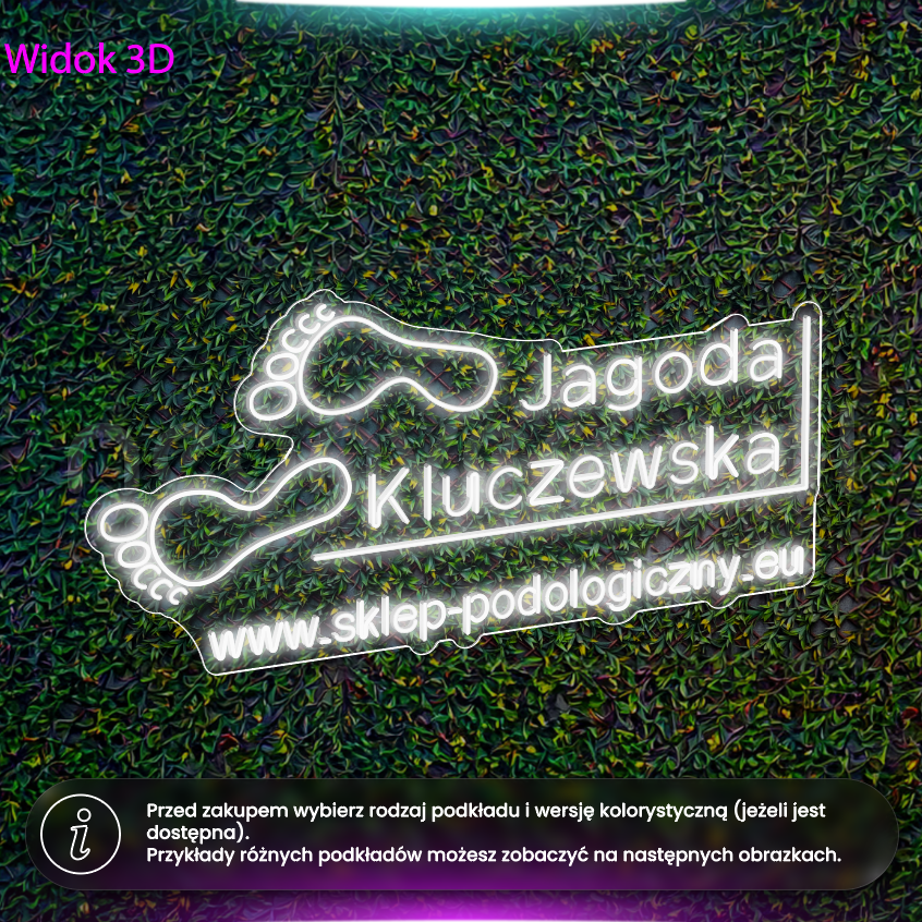 Jagoda Kluczewska Sklep Podologiczny - neon LED
