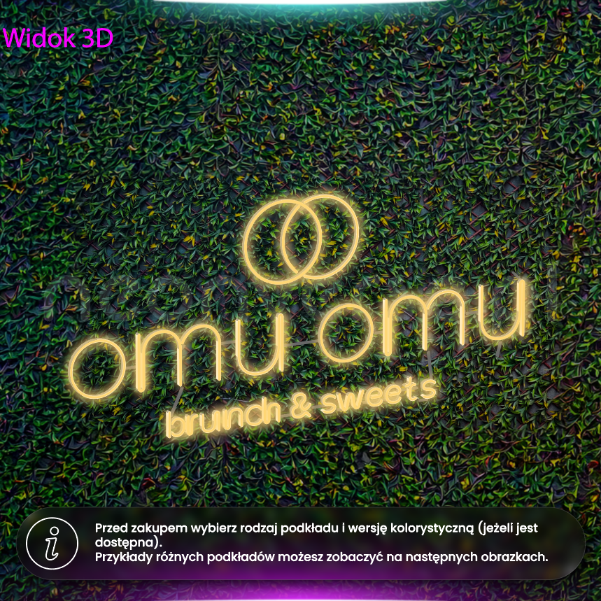 Omu Omu - wariant bez okręgu - neon LED