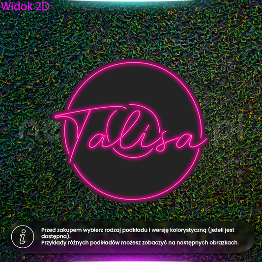 Talisa - wariant bez igły - neon LED
