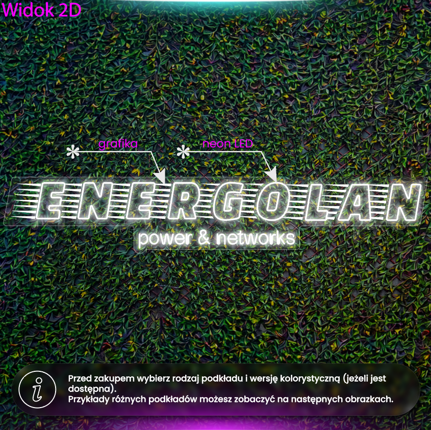 Energolan - wariant z grafiką - neon LED