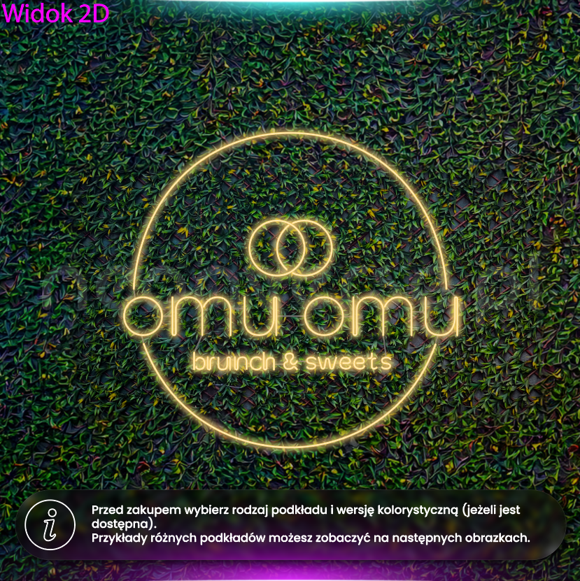 Omu Omu - wariant z okręgiem - neon LED